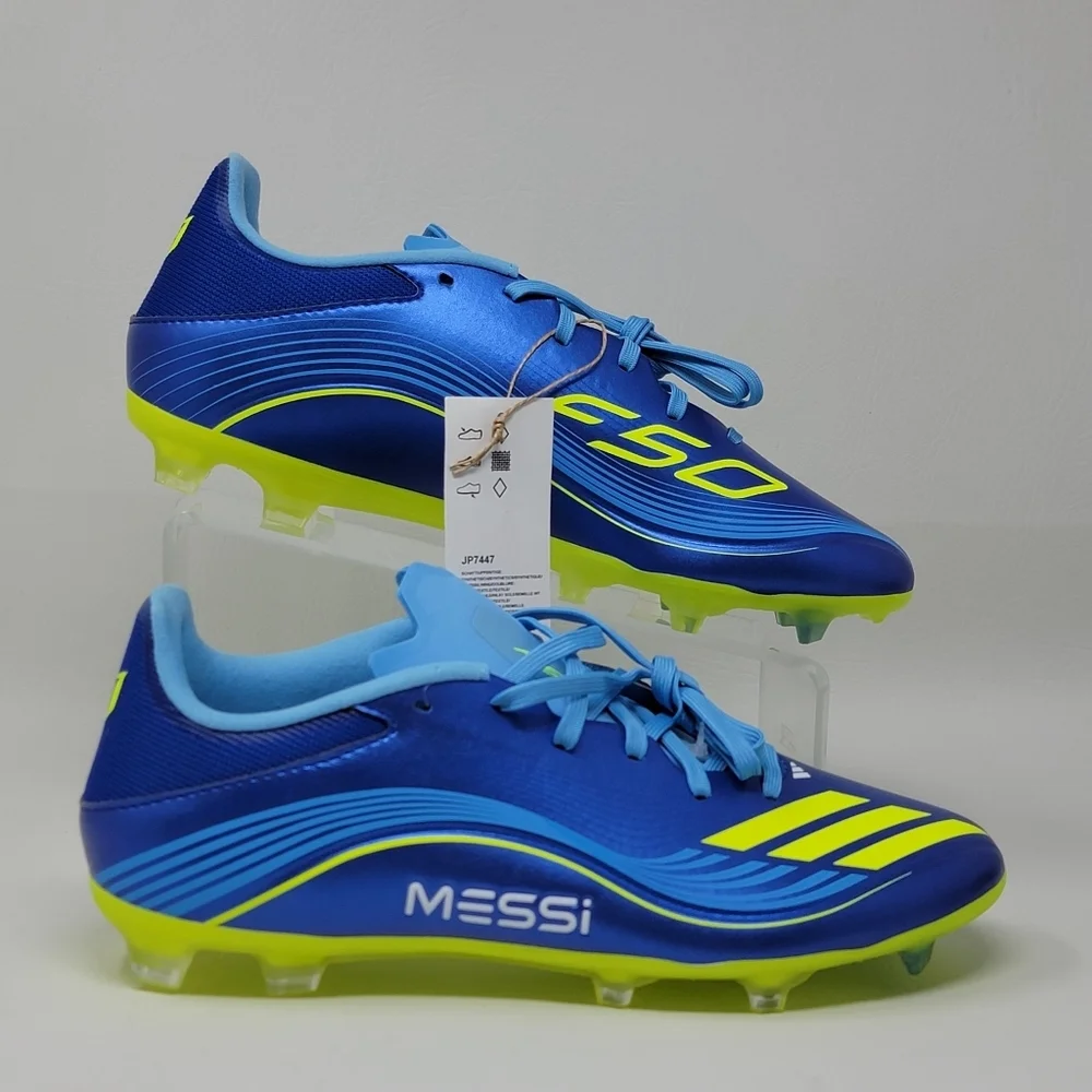 Adidas Men's Messi League FG Firm Ground Soccer Cleats Blue JP7447 Size 9 New